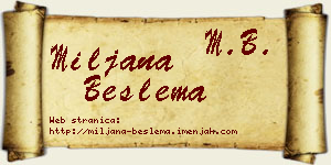 Miljana Beslema vizit kartica